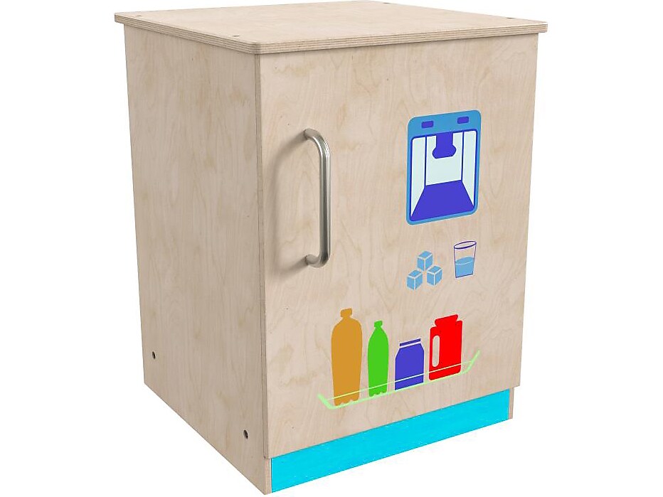 Flash Furniture Bright Beginnings Children's Kitchen Refrigerator with Integrated Storage (MK-ME03508-GG)