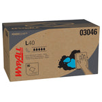 WypAll PowerClean L40 Fabric Cleaning Wipers, 10" x 10.8", White, 90 Wipers/Box, 9/Carton (03046)