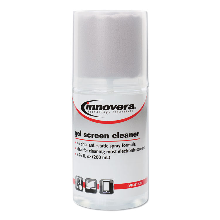 Anti-Static Gel Screen Cleaner, With Gray Microfiber Cloth, 4 Oz Spray Bottle
