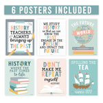 Hadley Designs 11" x 14" Boho History Bulletin Board Classroom Decor Posters, 6/Set (HDDX004BE8MKR)