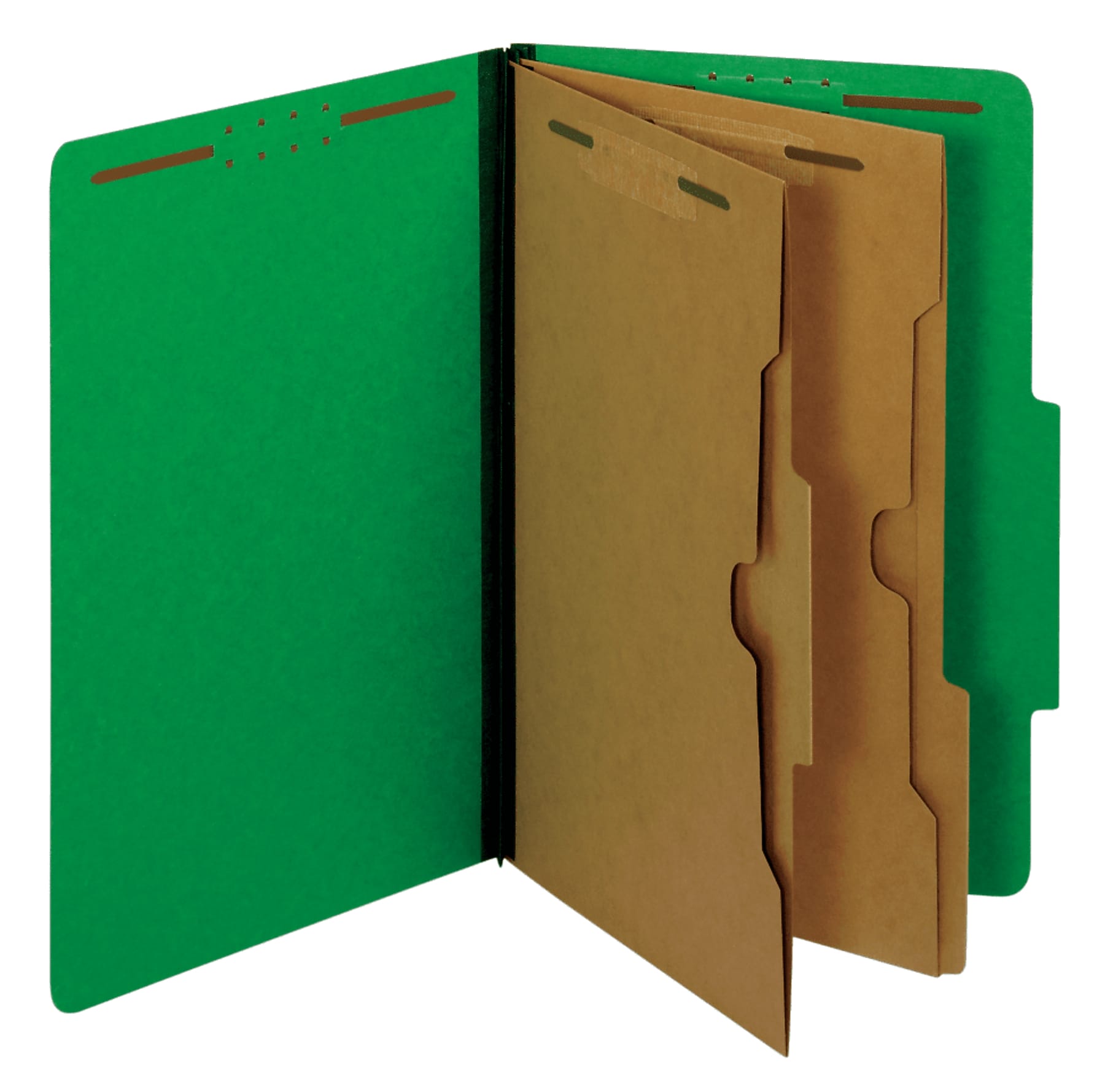 Pendaflex Reinforced Classification Folder, 2-Dividers, 2 1/2" Expansion, Legal Size, Dark Green, 10/Box (29083P)