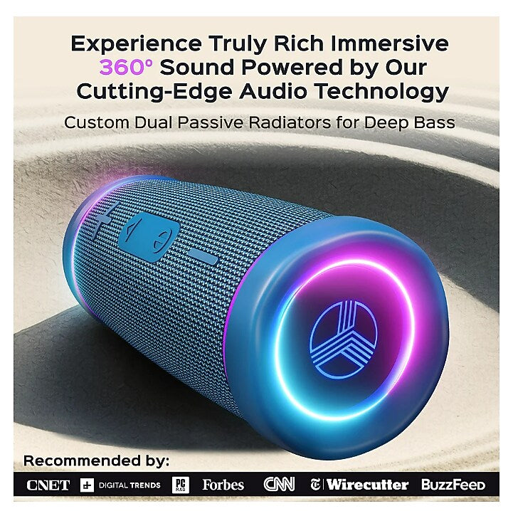 Treblab HD77 Premium Bluetooth Portable Speaker, Waterproof, Blue (HD77BL)