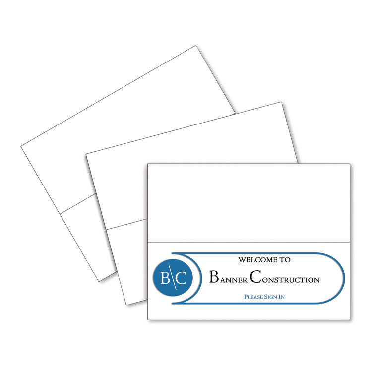 Scored Tent Cards, 4.25 X 11, White,1 Card/sheet, 50 Sheets/box