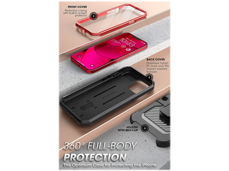 SUPCASE Unicorn Beetle PRO Metallic Red Rugged Case for iPhone 14 (SUP-iPhone2021/22-6.1-UBPro-SP-Ruddy)