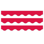 Creative Teaching Press Core Decor EZ Border, 3" x 2', Red Wavy, 24/Pack, 3 Packs/Bundle (CTP11063-3)
