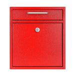 AdirOffice Steel Indoor/Outdoor Interoffice Drop Box Mailbox, Medium, Red (631-05-RED-PKG)