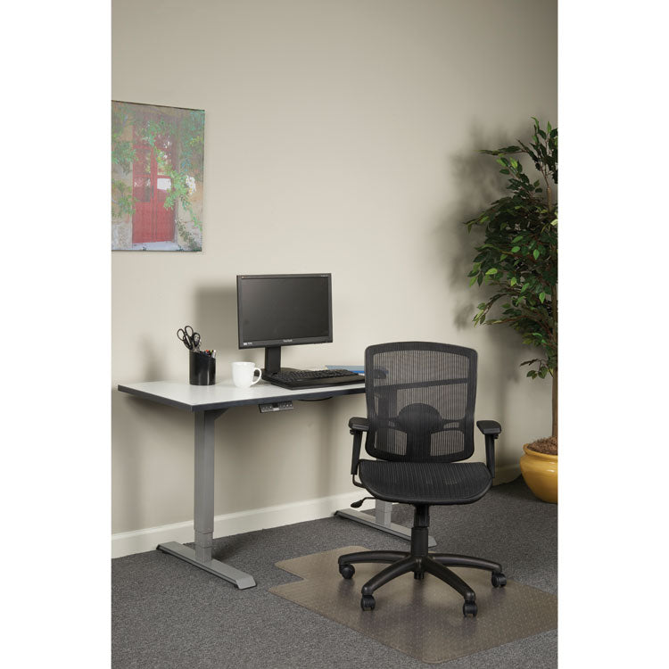 Alera Etros Series Suspension Mesh Mid-Back Synchro Tilt Chair, Supports Up To 275 Lb, 15.74" To 19.68" Seat Height, Black