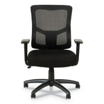 Alera Elusion Ii Series Mesh Mid-Back Swivel/tilt Chair, Adjustable Arms, Supports 275lb, 17.51" To 21.06" Seat Height, Black