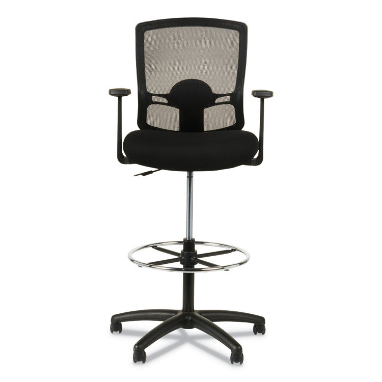 Alera Etros Series Mesh Stool, Supports Up To 275 Lb, 25.19" To 35.23" Seat Height, Black