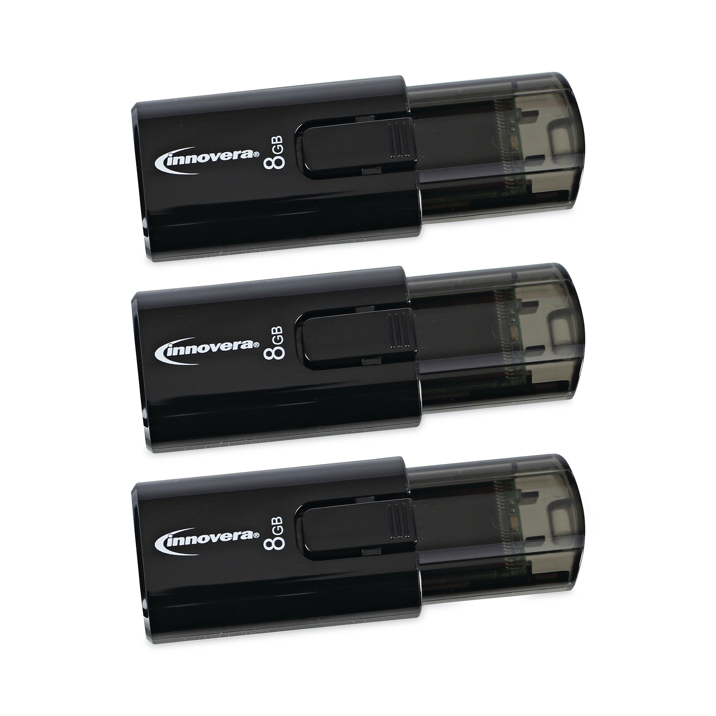 Innovera® USB 3.0 Flash Drive, 8 GB, 3/Pack