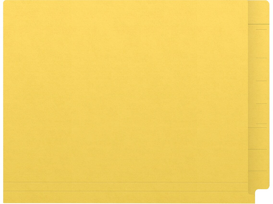 Medical Arts Press Kardex Match Recycled Reinforced End Tab File Folder, Straight Cut, Letter Size, Yellow, 100/Box (53057YW)