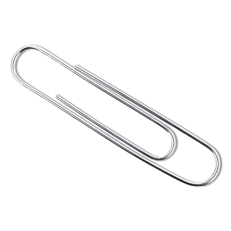 Recycled Paper Clips, Jumbo, Smooth, Silver, 100 Clips/Box, 10 Boxes/Pack