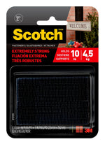 Scotch Extreme Fasteners, 1" x 3", Black, 2/Pack (RFD7091)
