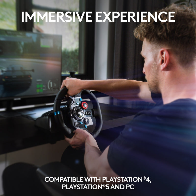 Logitech G G29 Driving Force 941-000110 Gaming Steering Wheel for PS3 & PS4, Cable, Black
