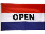 Cosco 3' x 5' OPEN Tricolor Flag, Polyester (098513)