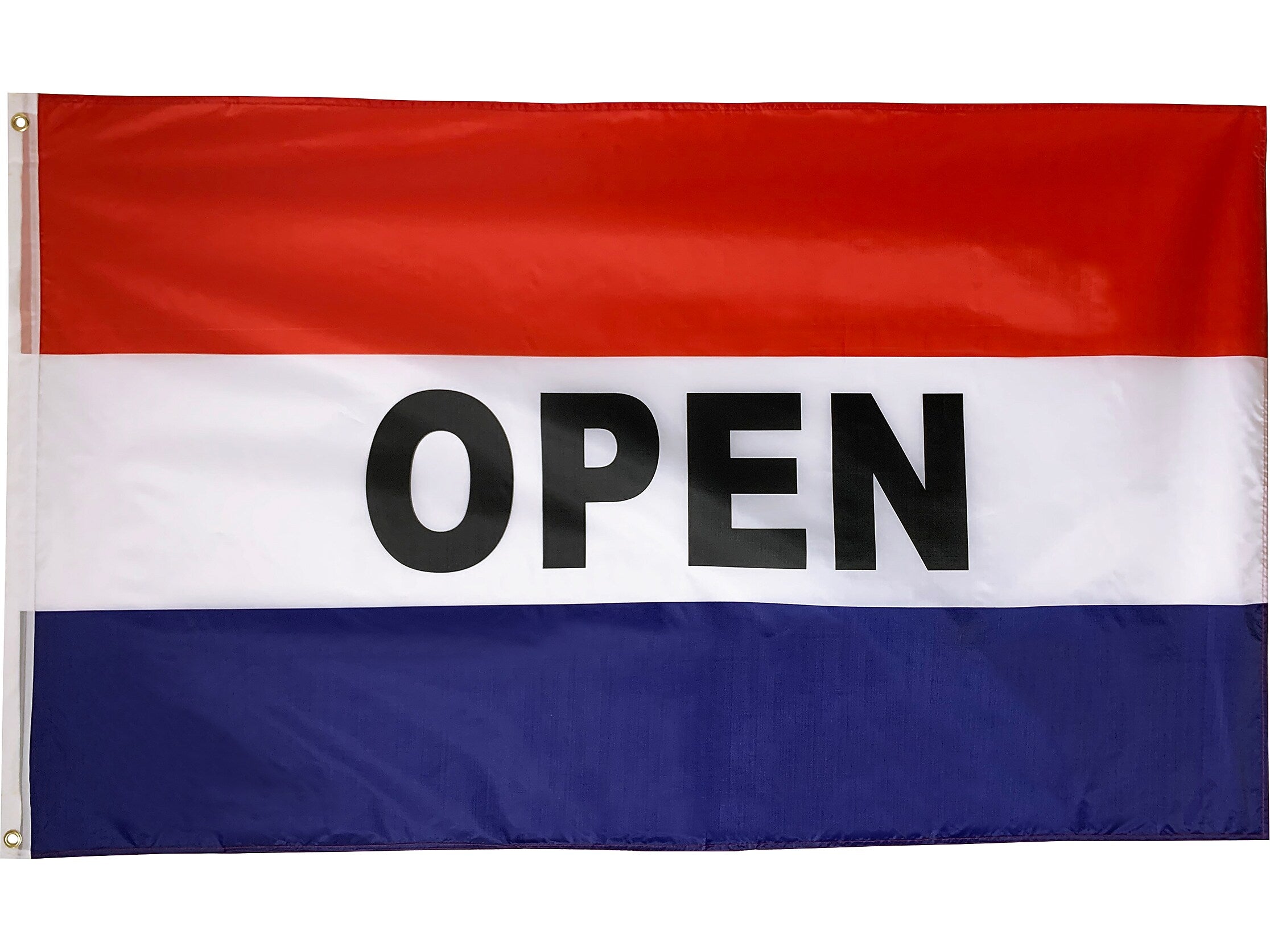 Cosco 3' x 5' OPEN Tricolor Flag, Polyester (098513)