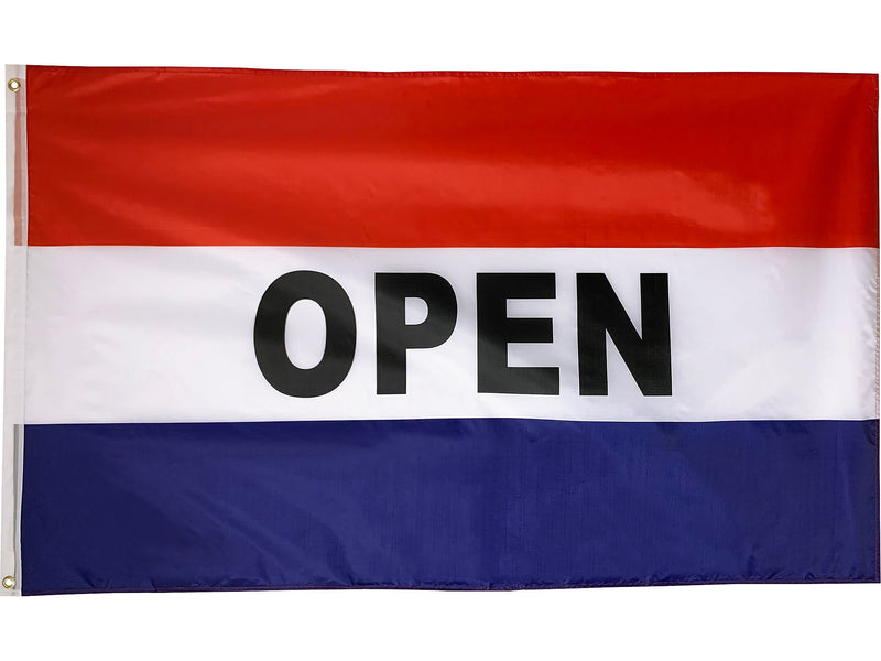 Cosco 3' x 5' OPEN Tricolor Flag, Polyester (098513)