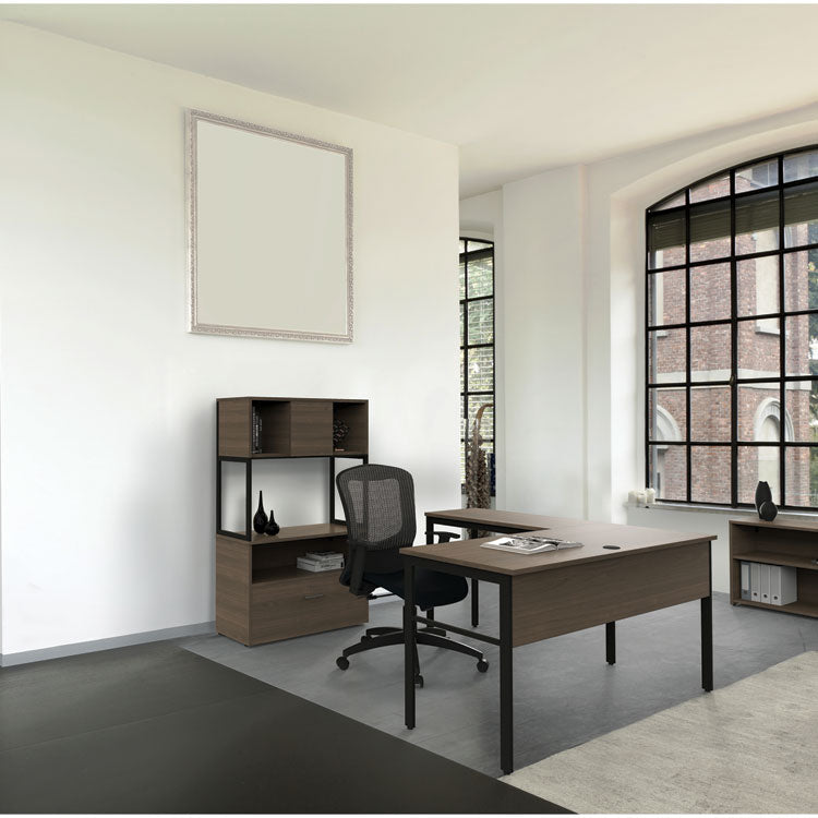 Urban Series Cabinet Credenza Pedestal with Lateral File, 35.25w x 15.25d x 23.75h, Ash