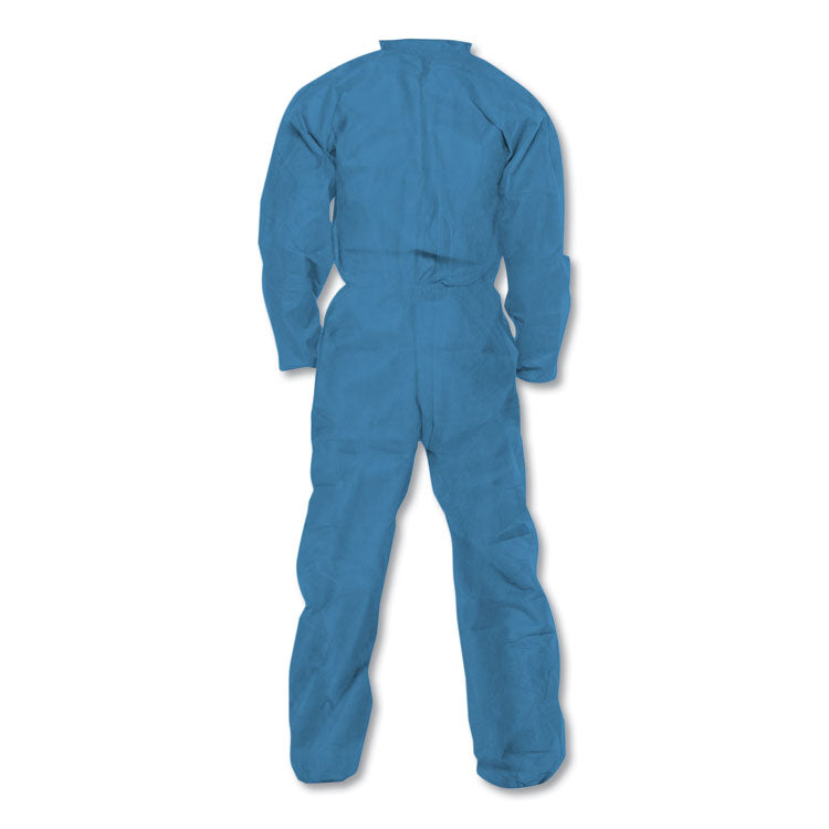 A20 Zipper Front Protection Coveralls, X-Large, Blue, 24/carton