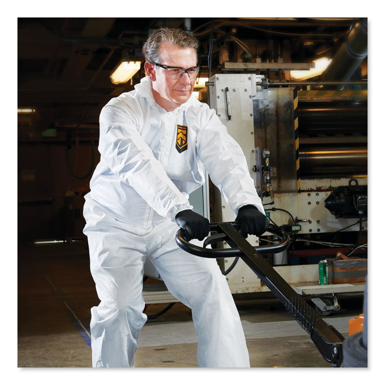 A40 Elastic-Cuff, Ankle, Hood And Boot Coveralls, X-Large, White, 25/carton