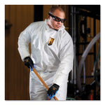A80 Elastic-Cuff Hood and Boot Coveralls, X-Large, White, 12/Carton