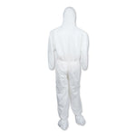 A30 Hood and Boots Splash/Particle Protection Coverall, 6X-Large, White, 21/Carton