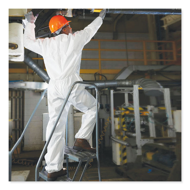 A30 Elastic-Back Coveralls, White, X-Large, 25/Carton