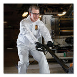 A40 Elastic-Cuff, Ankle, Hood and Boot Coveralls, 4X-Large, White, 25/Carton