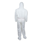 A30 Hood and Boots Splash/Particle Protection Coverall, 5X-Large, White, 25/Carton