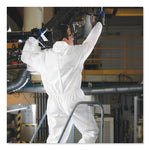 A30 Elastic Back and Cuff Hooded Coveralls, 3X-Large, White, 21/Carton