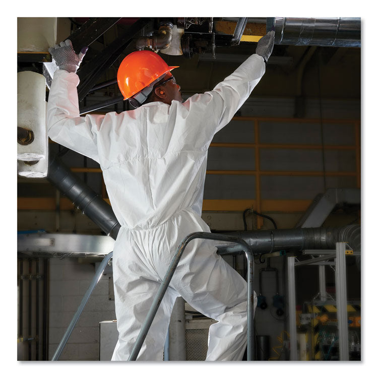 A30 Elastic-Back and Cuff Coveralls, 2X-Large, White, 25/Carton