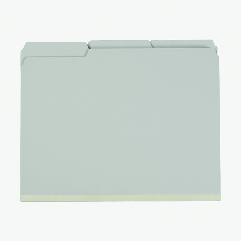 Pendaflex 60% Recycled File Folders, 1/3-Cut Tab, Letter Size, Pressboard, Light Green, 25/Box (23234)