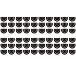 Teacher Created Resources Die-Cut Border Trim, 2.75" x 2.92', Black and White Fiesta, 12/Pack, 6 Packs/Bundle (TCR6107-6)