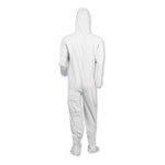 A40 Elastic-Cuff, Ankle, Hood And Boot Coveralls, Large, White, 25/carton