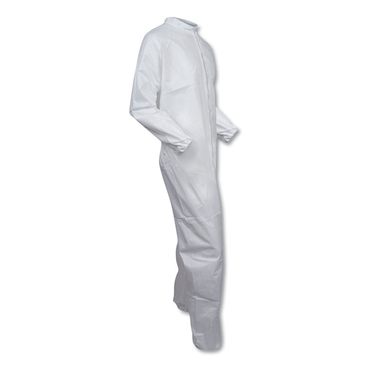 A30 Elastic Back Coveralls, Medium, White, 25/Carton