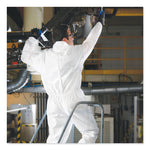 A20 Elastic Back and Ankle Hood and Boot Coveralls, X-Large, White, 24/Carton