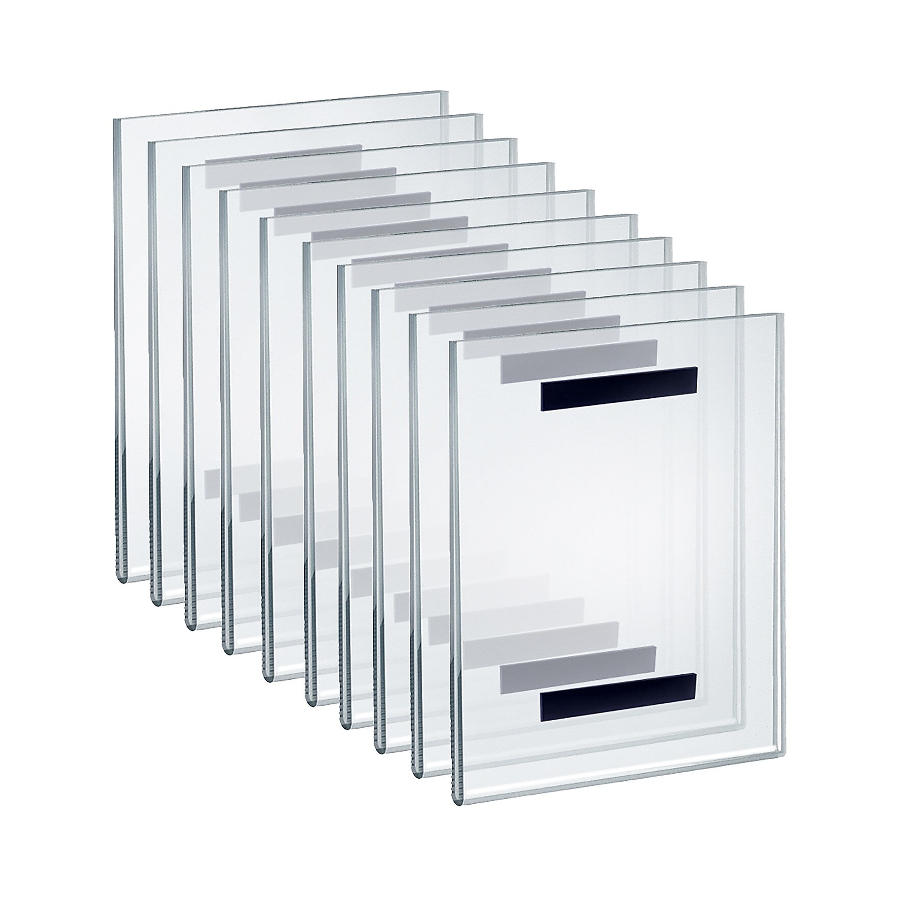 Azar Sign Holder, 8" x 10", Vertical, Wall Mounted, Clear, Acrylic, 10/Pack (129925)