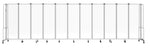 National Public Seating Robo Series 11-Panel Folding Mobile Room Divider, 72"H x 256"W, Clear Acrylic (RDG6-11CA)