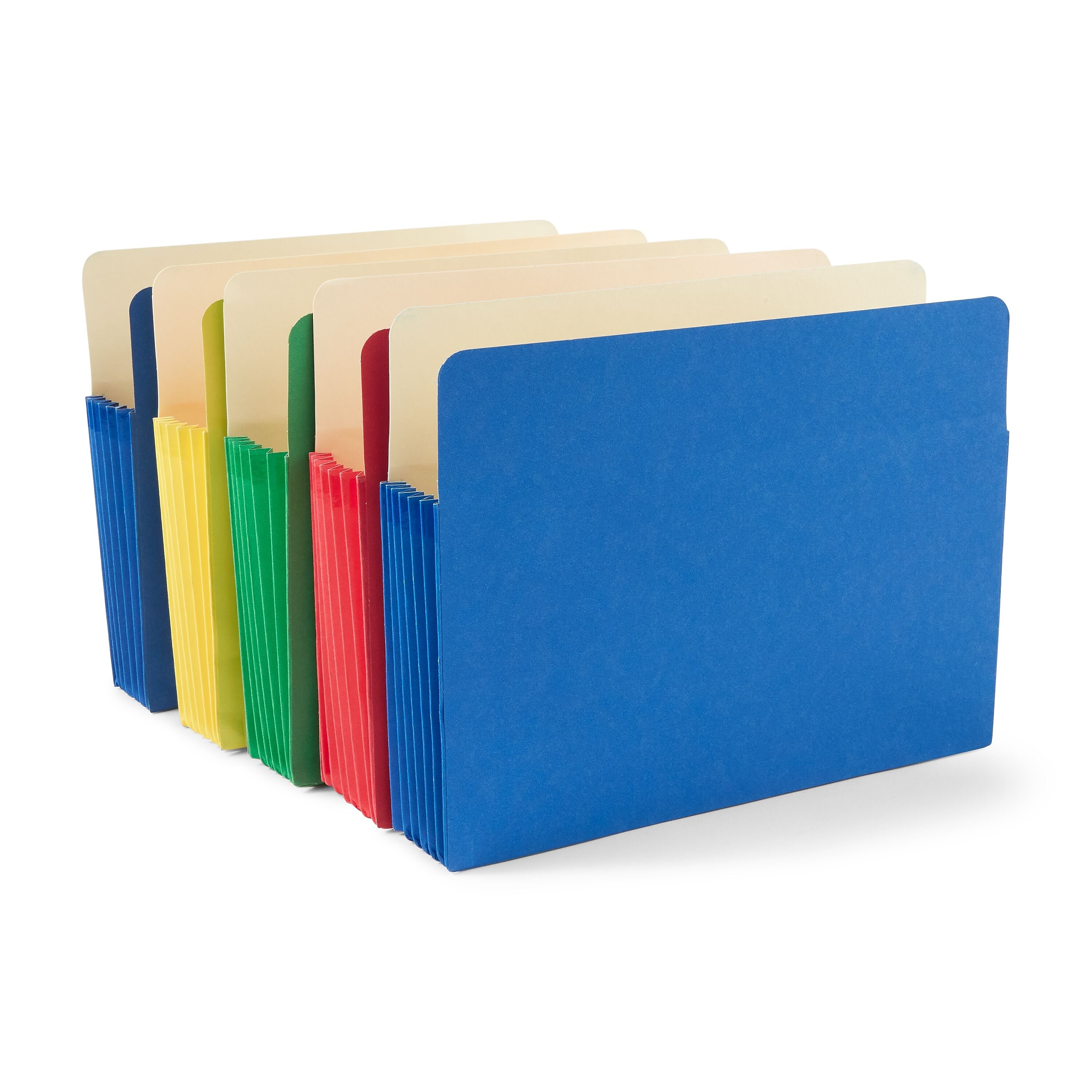 Staples File Pockets, 5.25" Expansion, Letter Size, Assorted Colors, 5/Pack (TR765503)