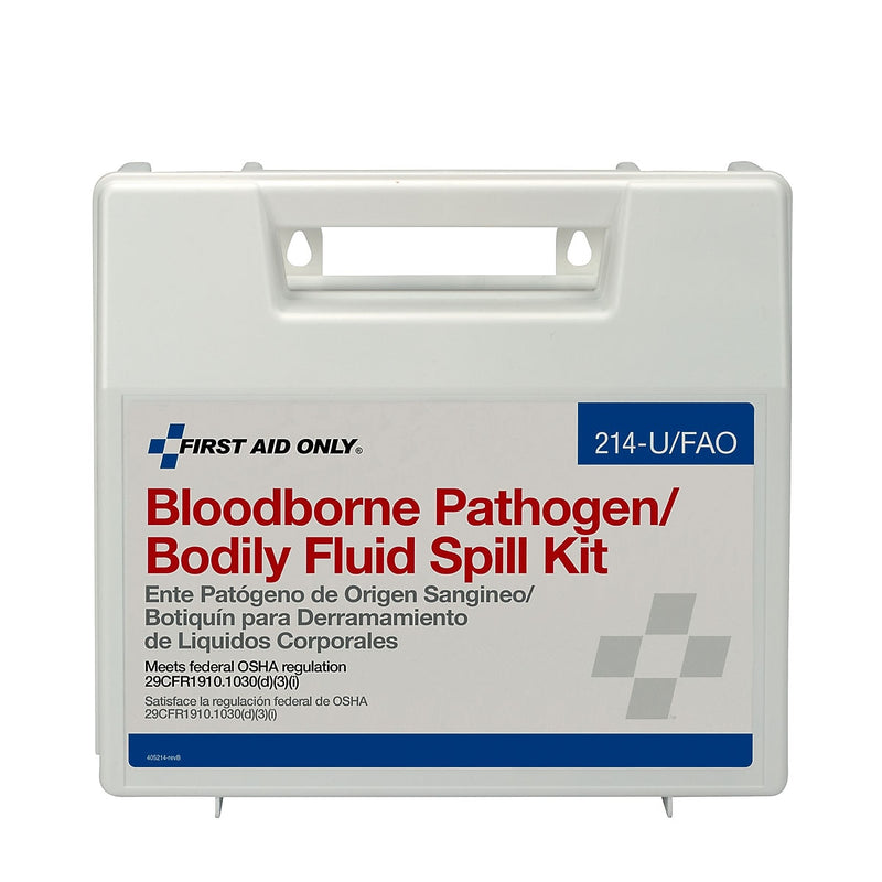 First Aid Only Wall-Mount Bloodborne Pathogen And Bodily Fluid Spill Kit, 23 pieces (214-U/FAO)