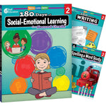 Shell Education 180 Days Social-Emotional Learning, Writing, & Spelling Grade 2, 3/Set (SEP147654)