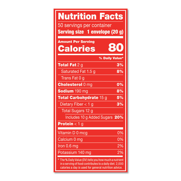 Hot Cocoa Mix, Rich Chocolate, 0.71 Oz Packets, 50/box, 6 Box/carton