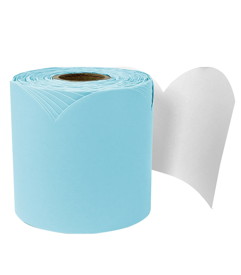 Carson Dellosa Rolled Scalloped Border, 3" x 65', Sky Blue (108533)