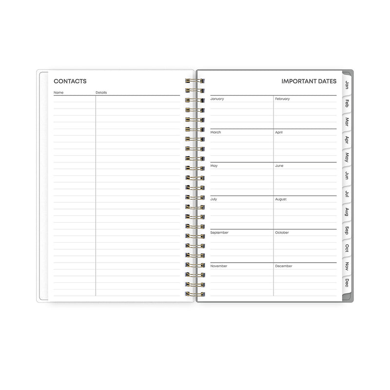Planning Calendar BS Sophie Frosted PP 5x8 RY26 Wkly/Mthly Safety Wirebound -