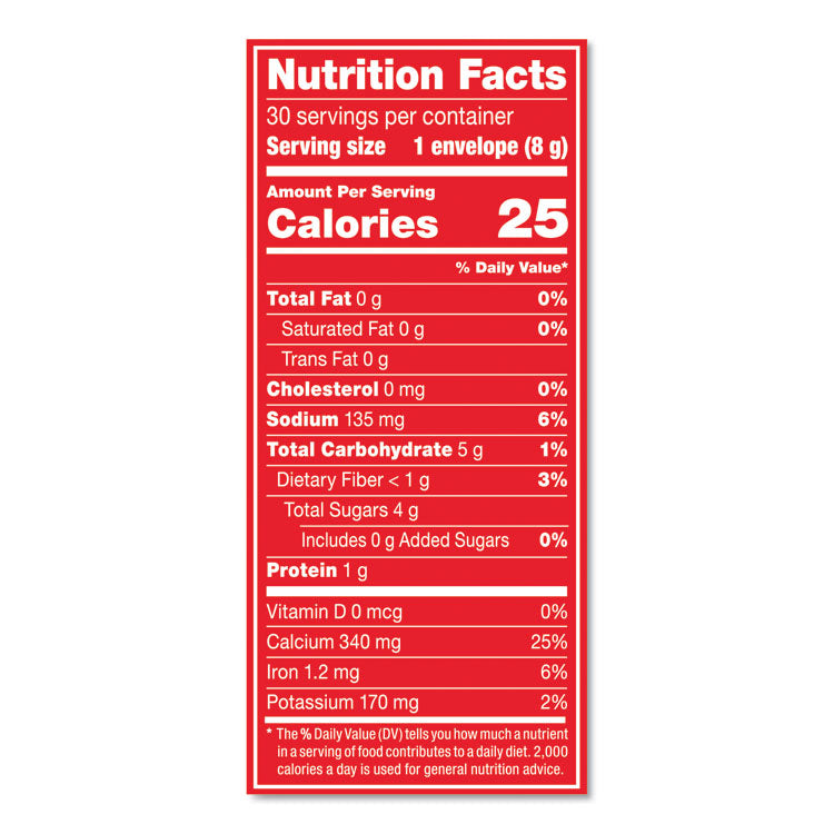 No-Sugar-Added Hot Cocoa Mix Envelopes, Rich Chocolate, 0.28 Oz Packet, 30/box