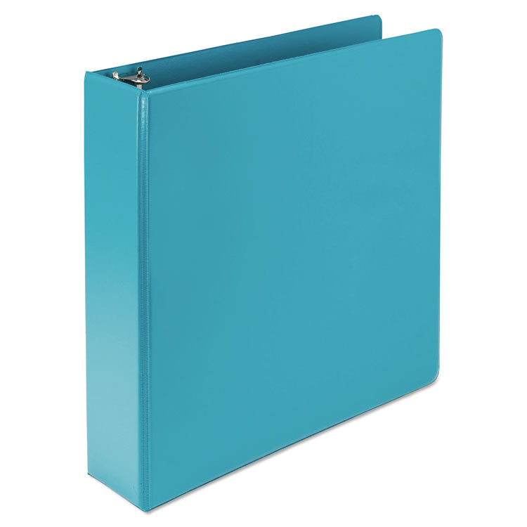 Earth's Choice Plant-Based Durable Fashion View Binder, 3 Rings, 2" Capacity, 11 x 8.5, Turquoise, 2/Pack