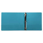 Earth's Choice Plant-Based Durable Fashion View Binder, 3 Rings, 2" Capacity, 11 x 8.5, Turquoise, 2/Pack