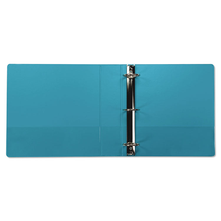 Earth's Choice Plant-Based Durable Fashion View Binder, 3 Rings, 2" Capacity, 11 x 8.5, Turquoise, 2/Pack