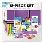 Enday Back to School Supplies Kit for Grades K-5, Purple (1316)
