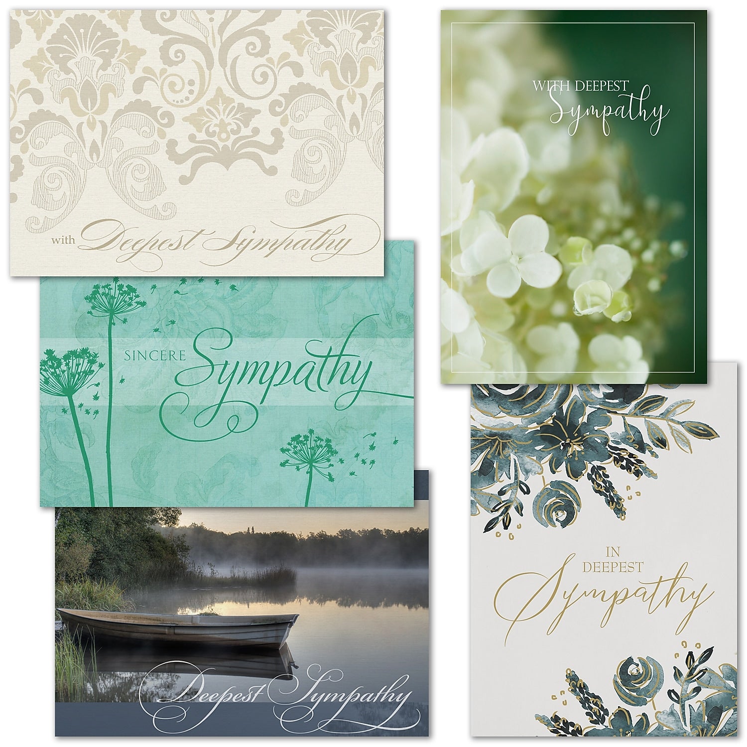 "Sympathy" Pre-Versed Assorted Pack w/ Fastick® Envelopes, 25/Pk